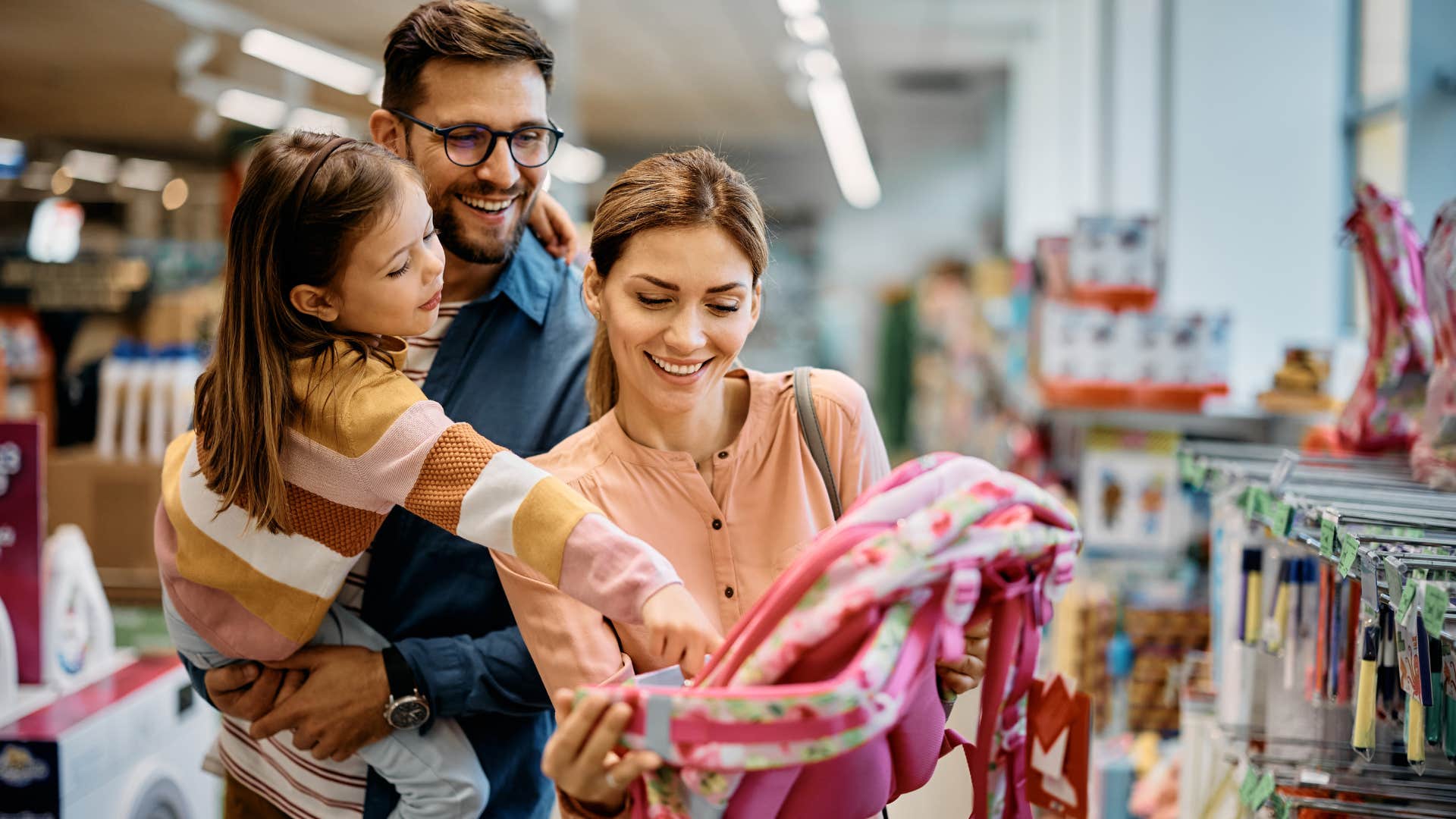 Couple who spends hundreds at Target shopping with their daughter.