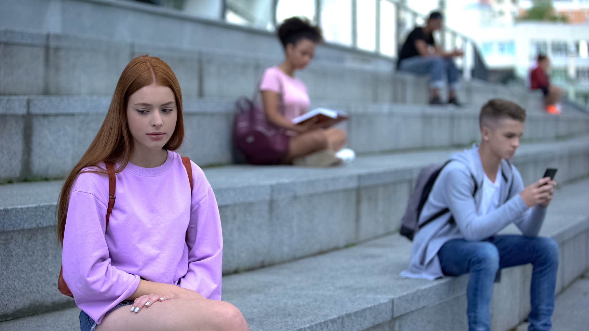 woman puts up with way more than she should because she's desperate for friends and trying too hard to be liked 
