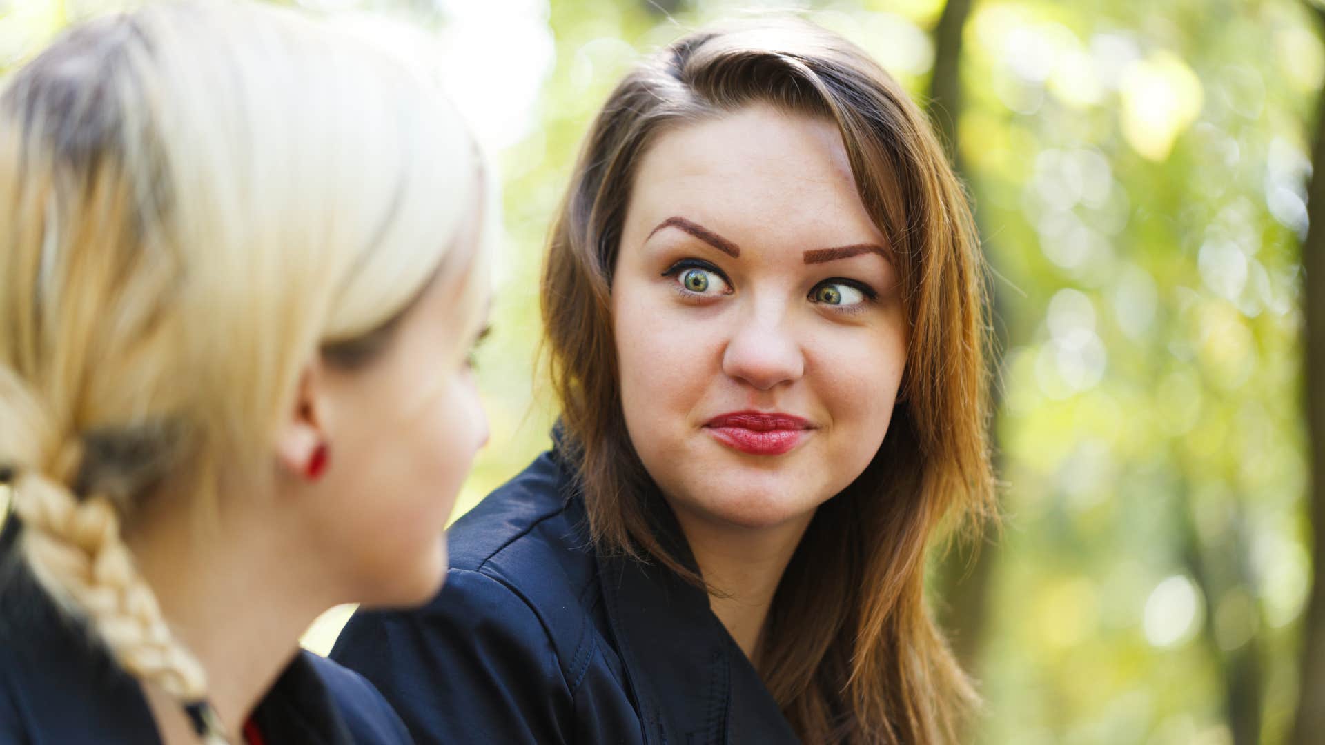 woman trash-talks happy couples or friend groups because she's jealous and desperate for friends and trying too hard to be liked 