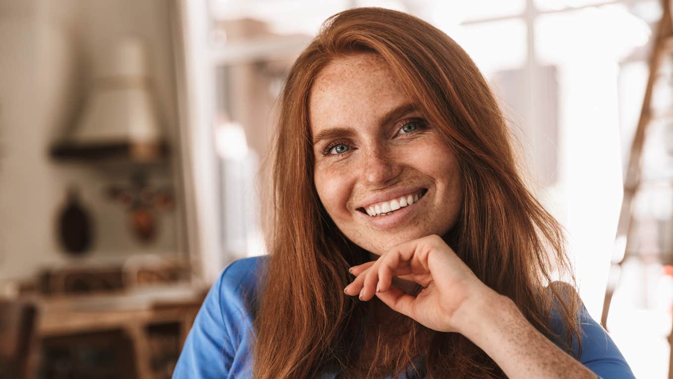 highly intelligent woman smiling