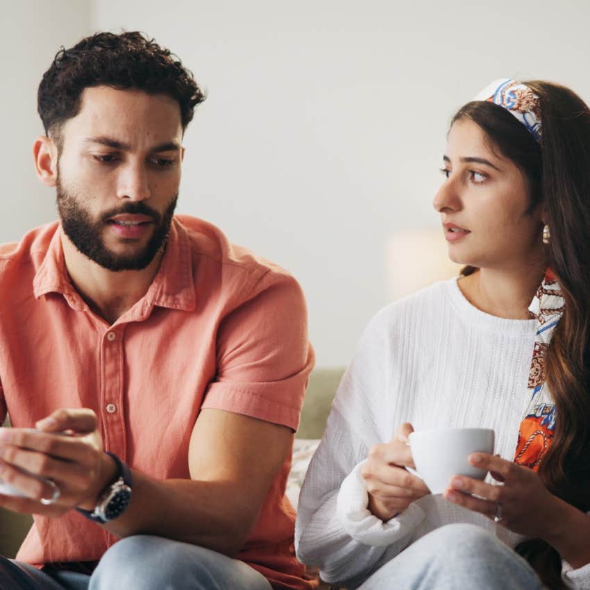 couple who love each other practicing doing a quick repair