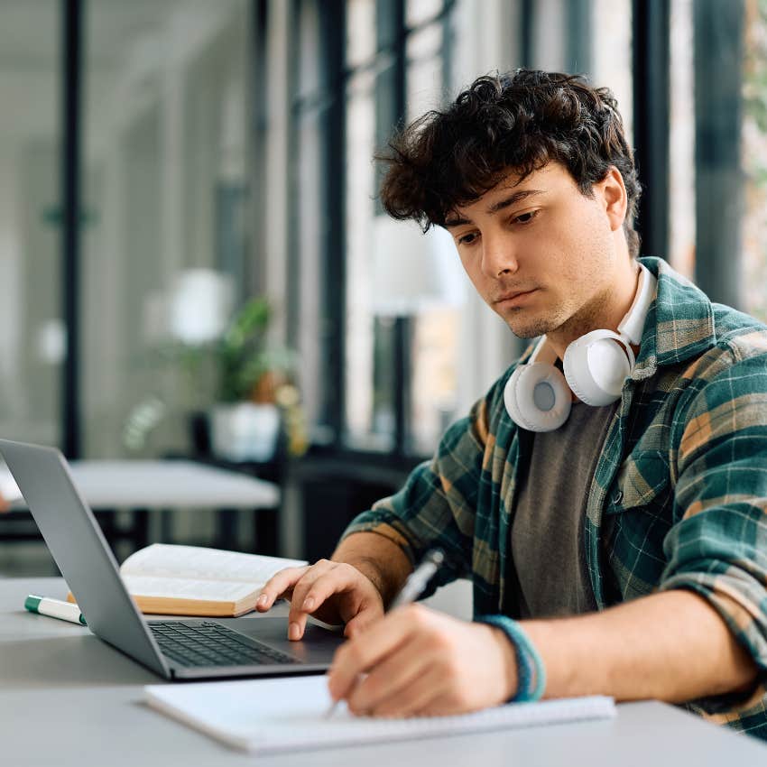 man who is joyful as he sets goals