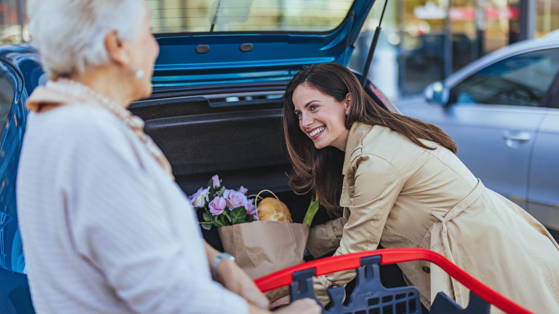 woman who is naturally happy and healthy being comapssionate
