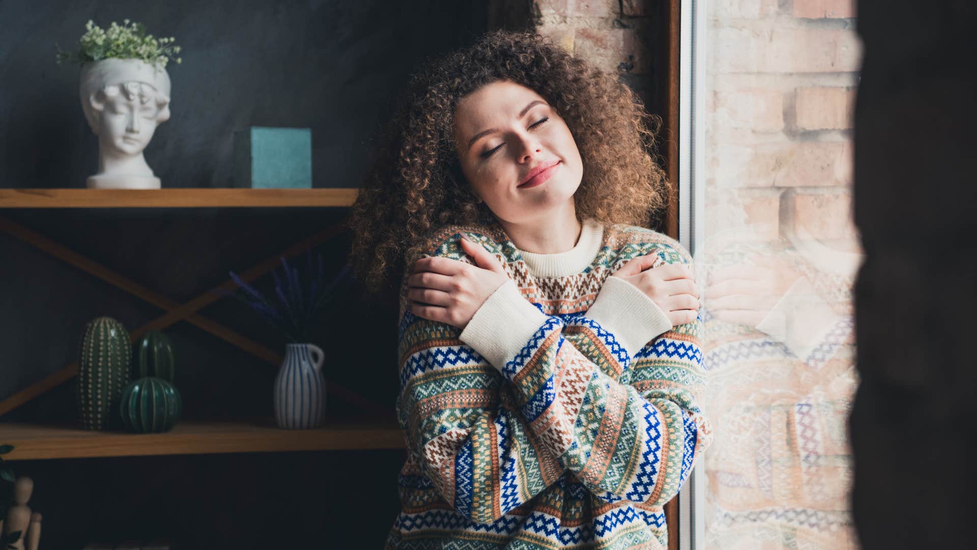 woman who is in a good marriage because she loves herself