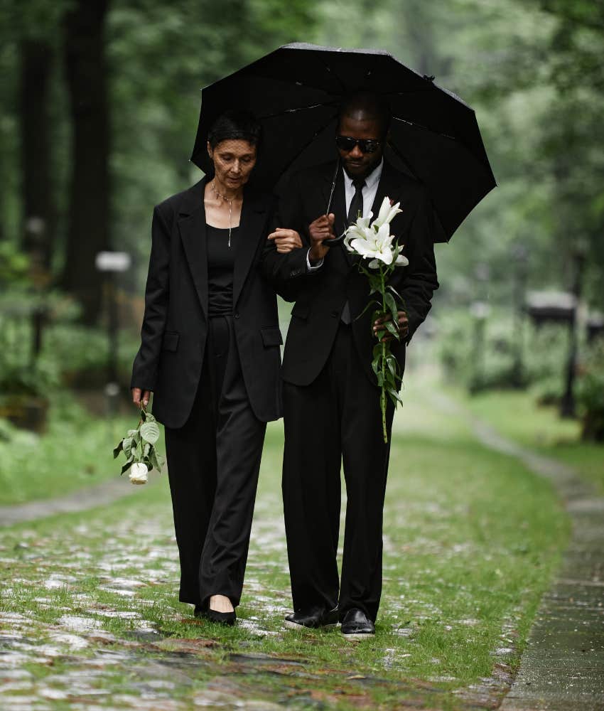 Sister hired skywriter for ex-husband's funeral as a final act of revenge
