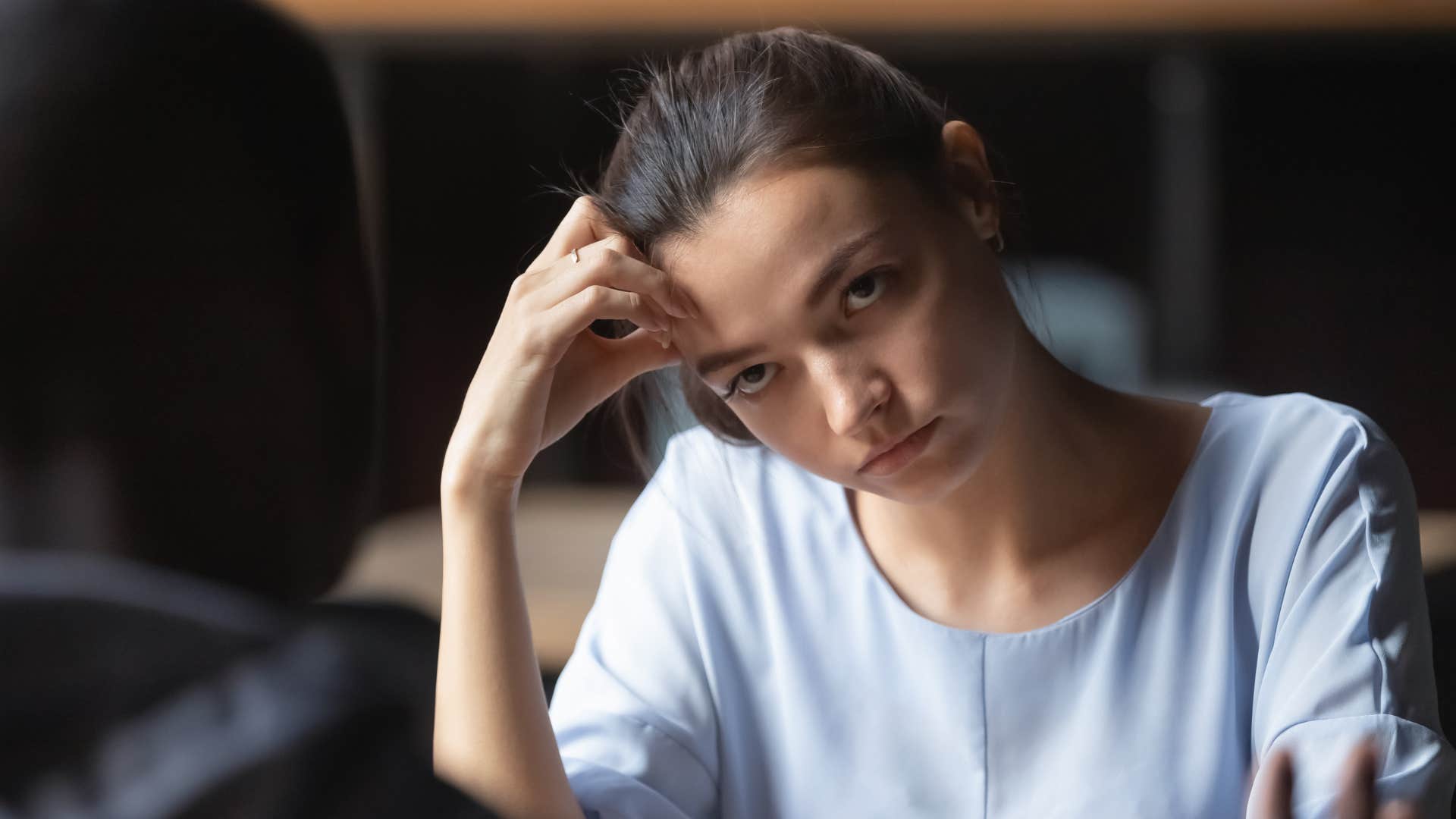 woman jealous of friend's busy schedule