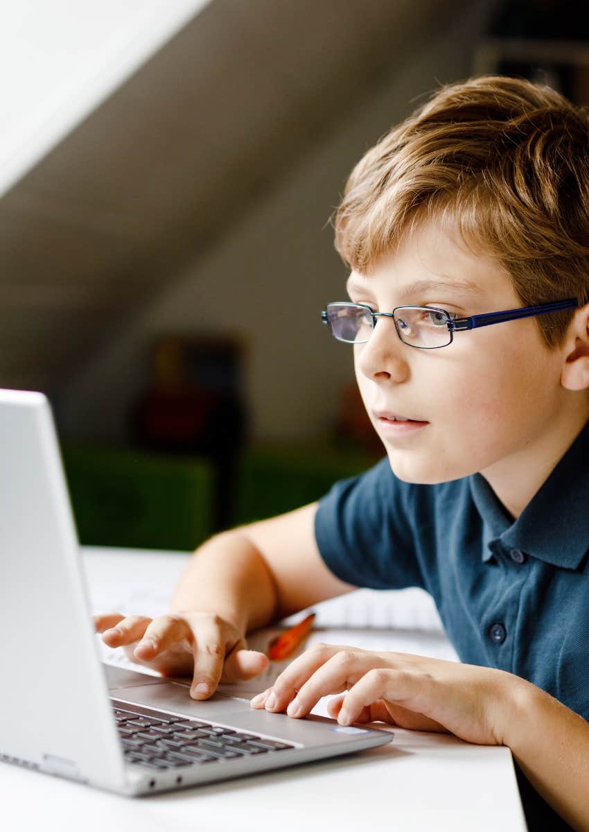 little boy shopping online