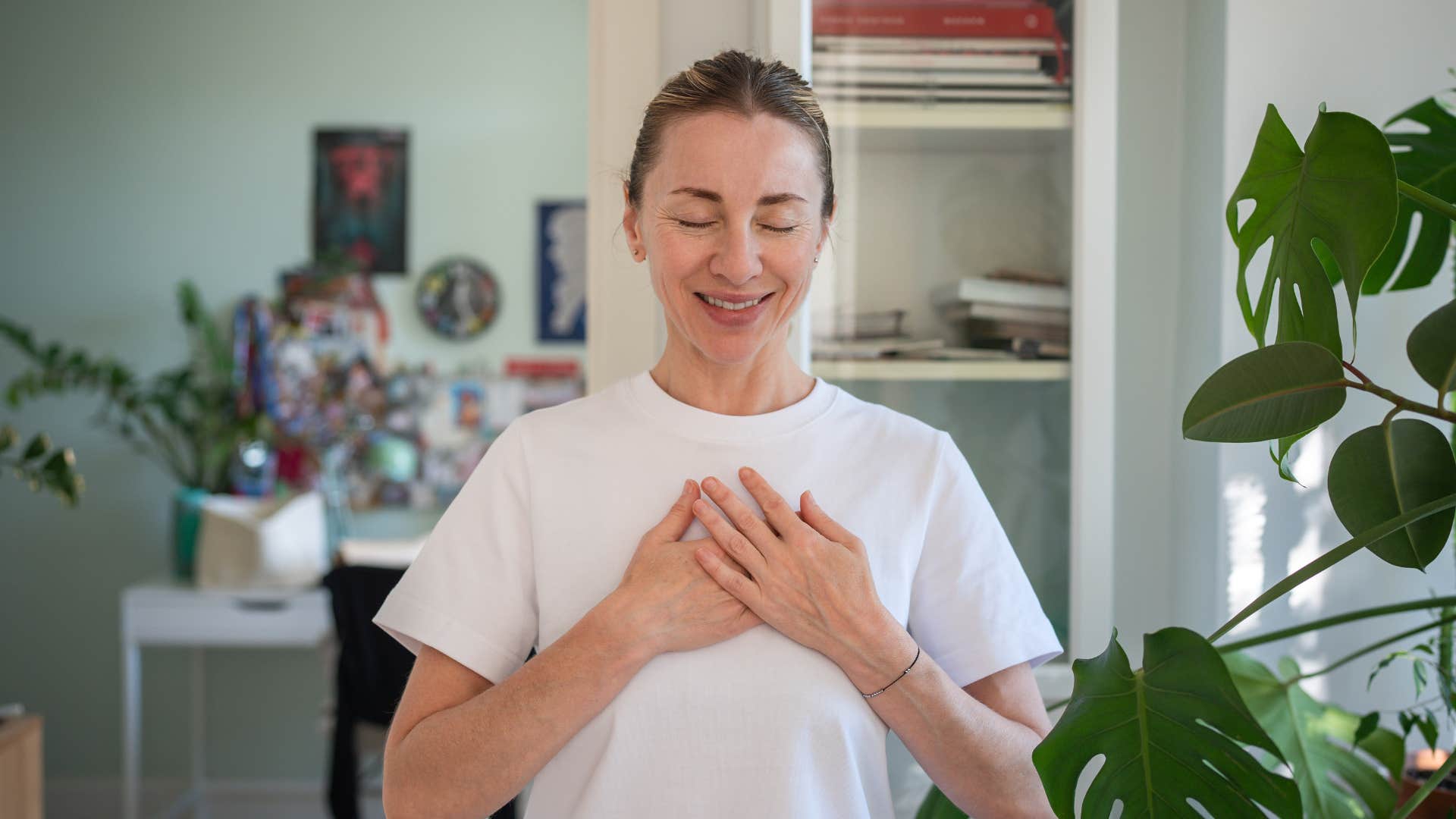 woman who is becoming the wisest version of herself as she falls in love with herself