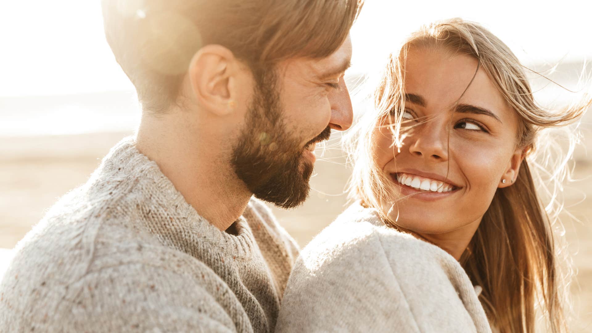 woman who is with soulmate as they get each other