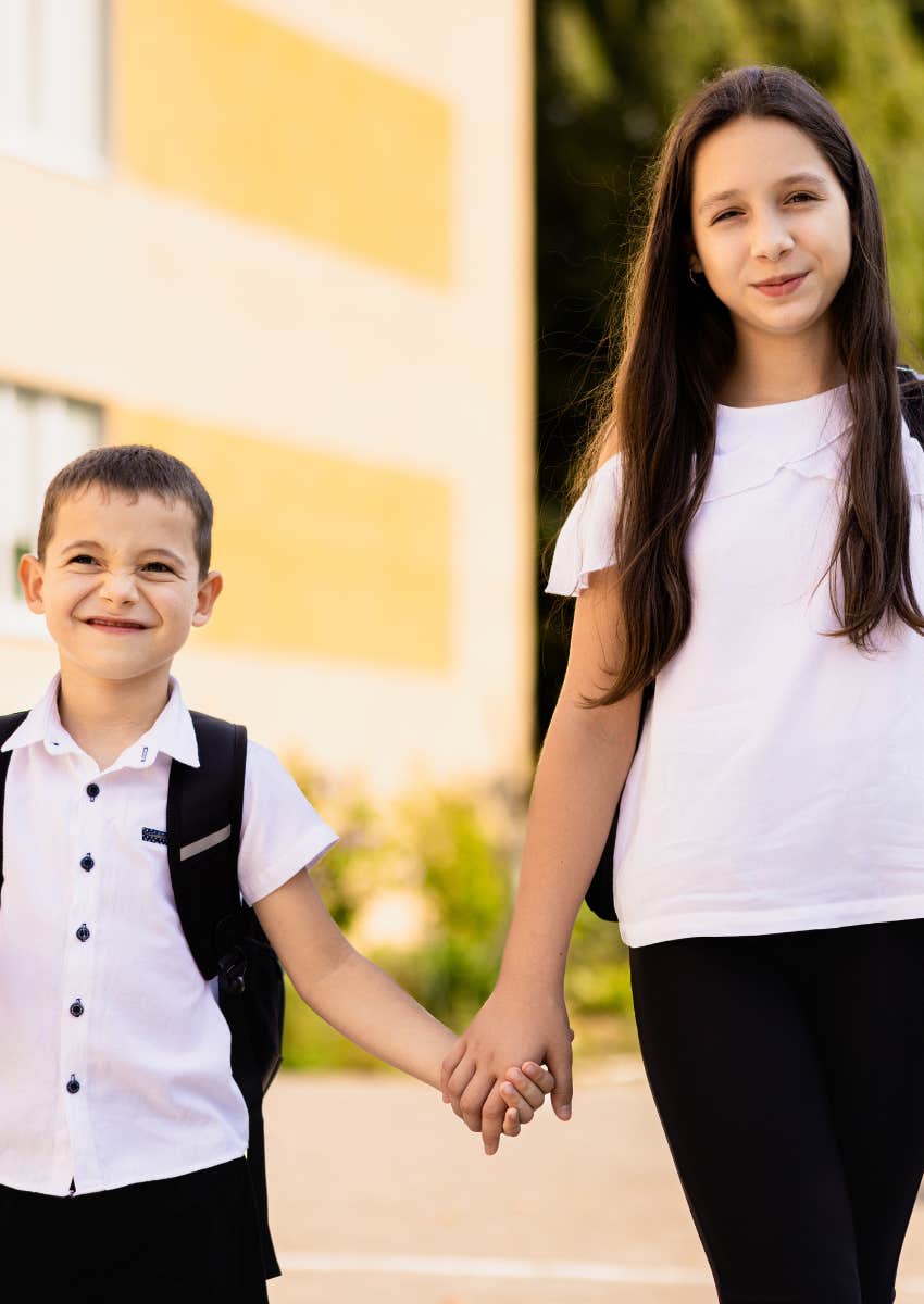 teen girl with a toddler boy