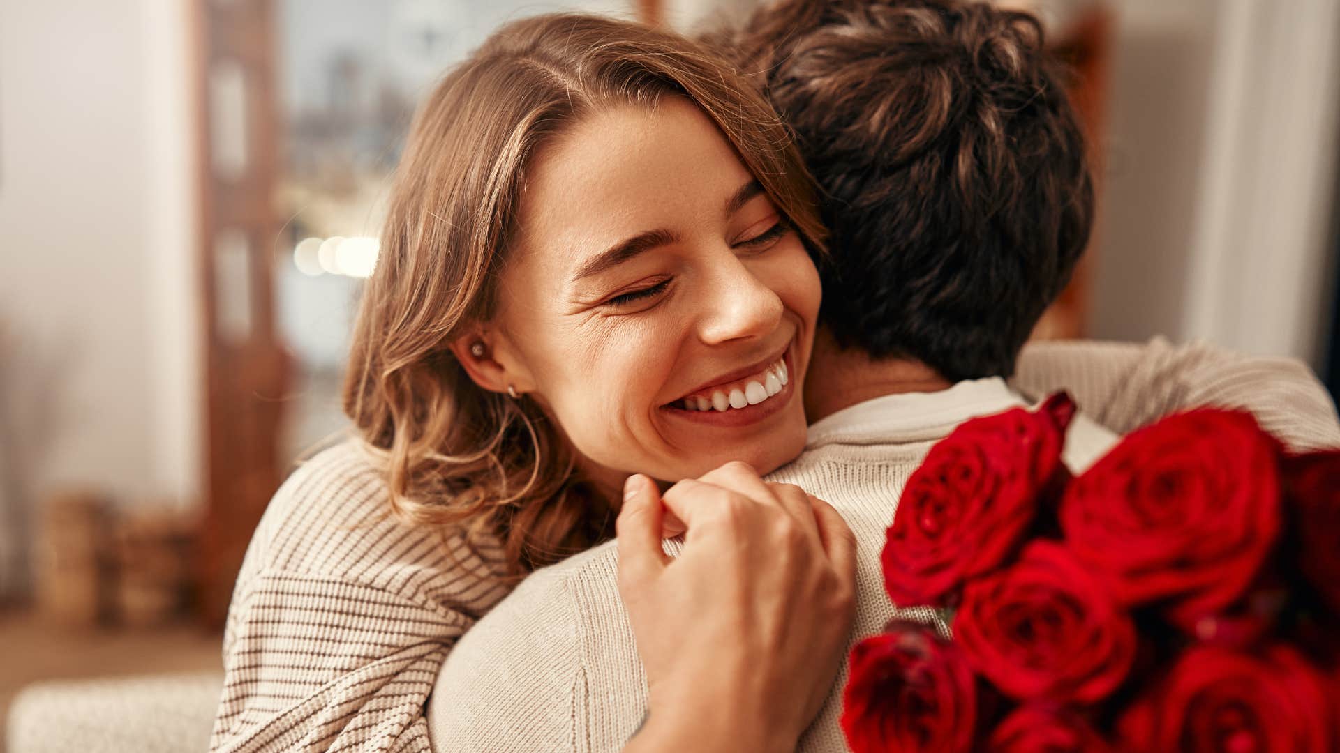 man who embraces vulnerability hugging his happy partner