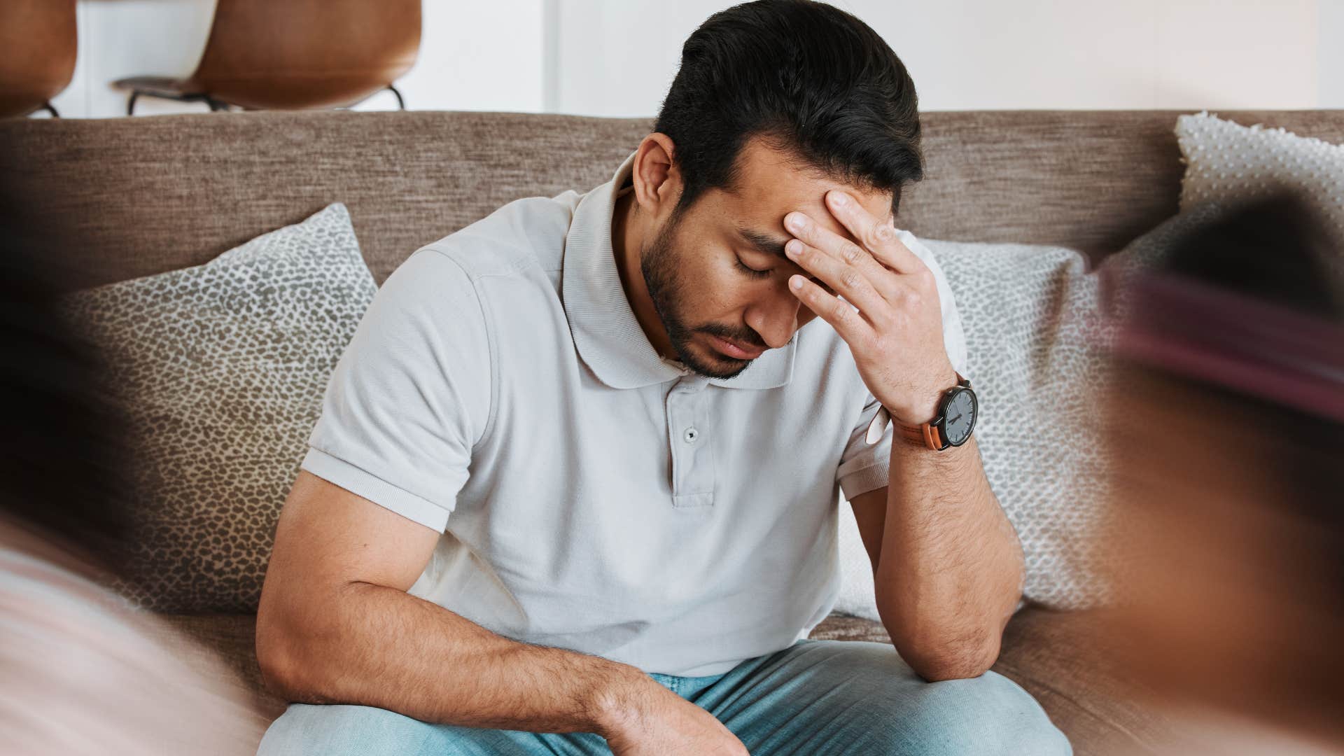 Man saying "I never asked for this" at home with his kids.