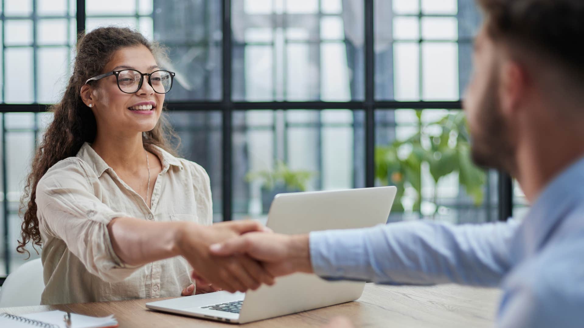woman who is single and landing a new job
