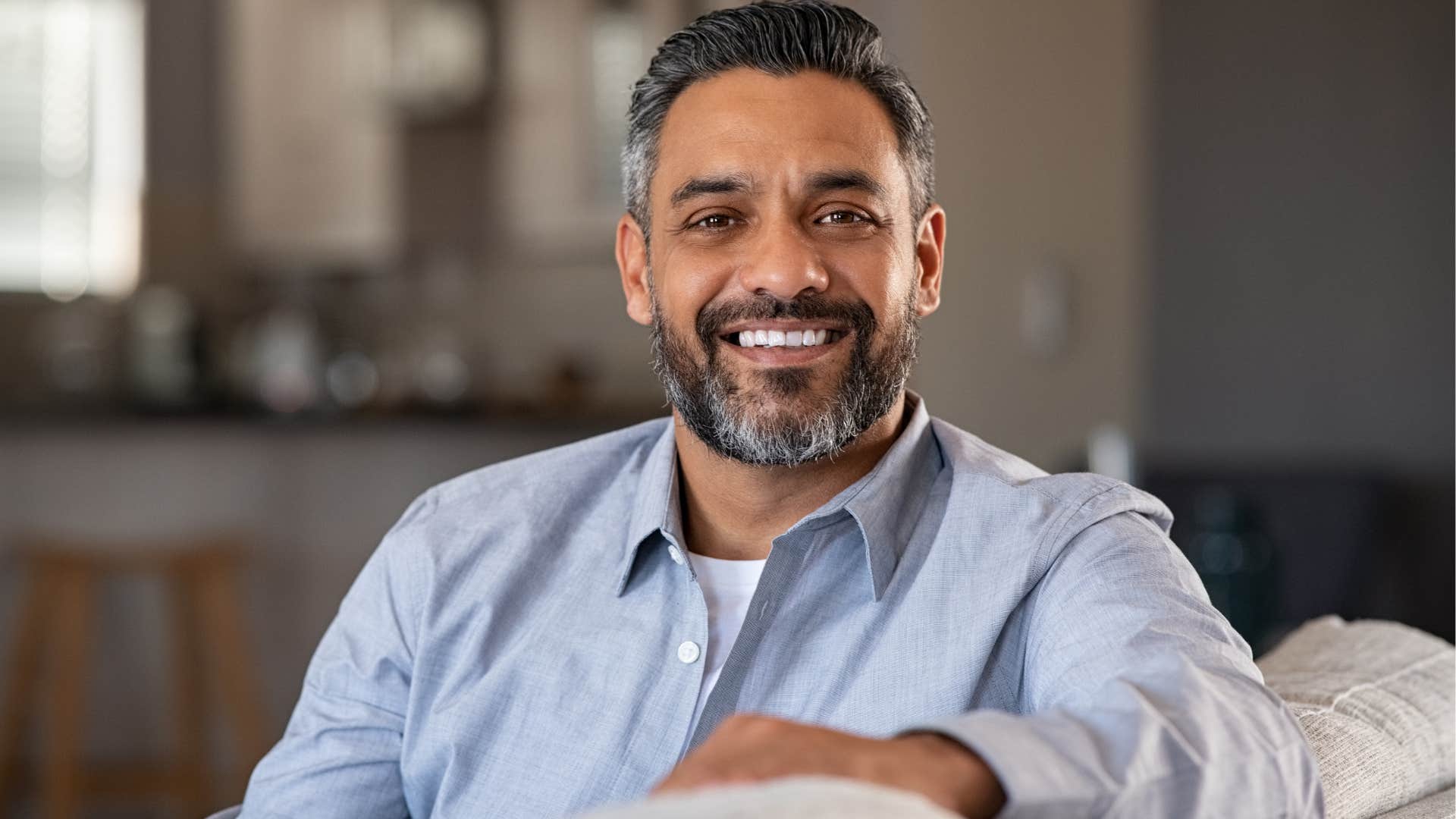 man happy feeling in control of his life