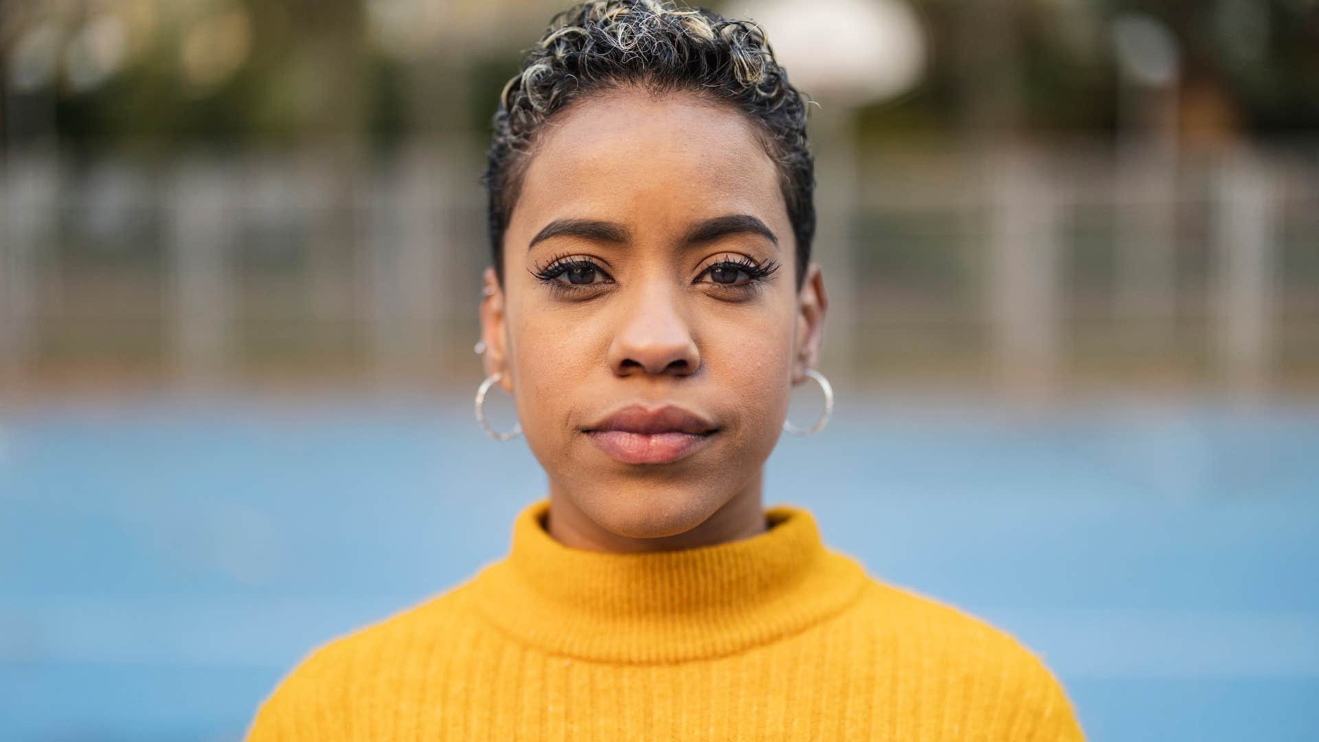 serious woman having a hard time advocating for herself
