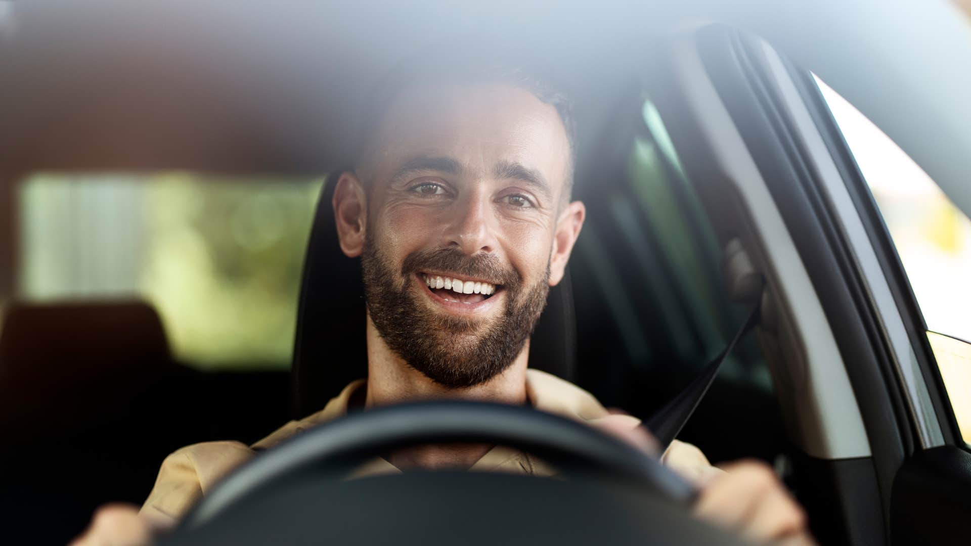 Person ready to move on changes scenery