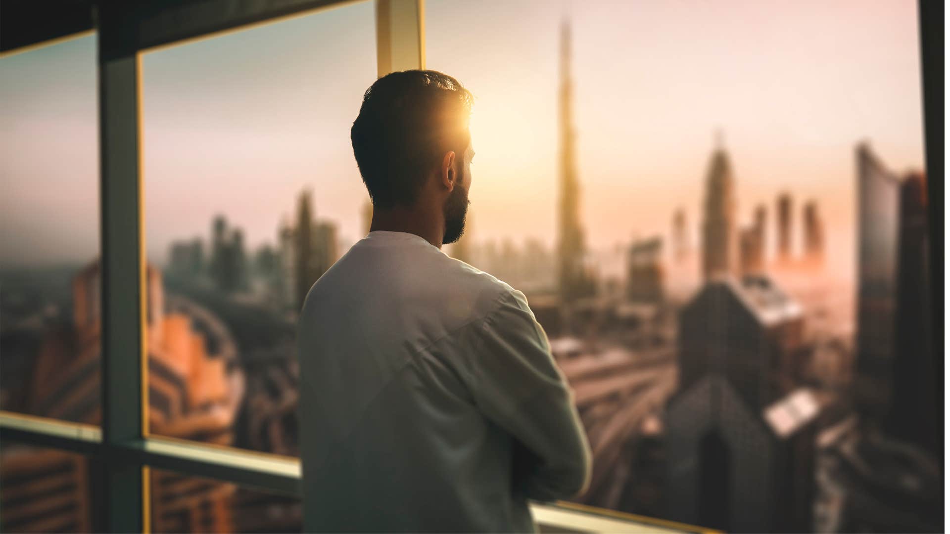 Person ready to move on reflects