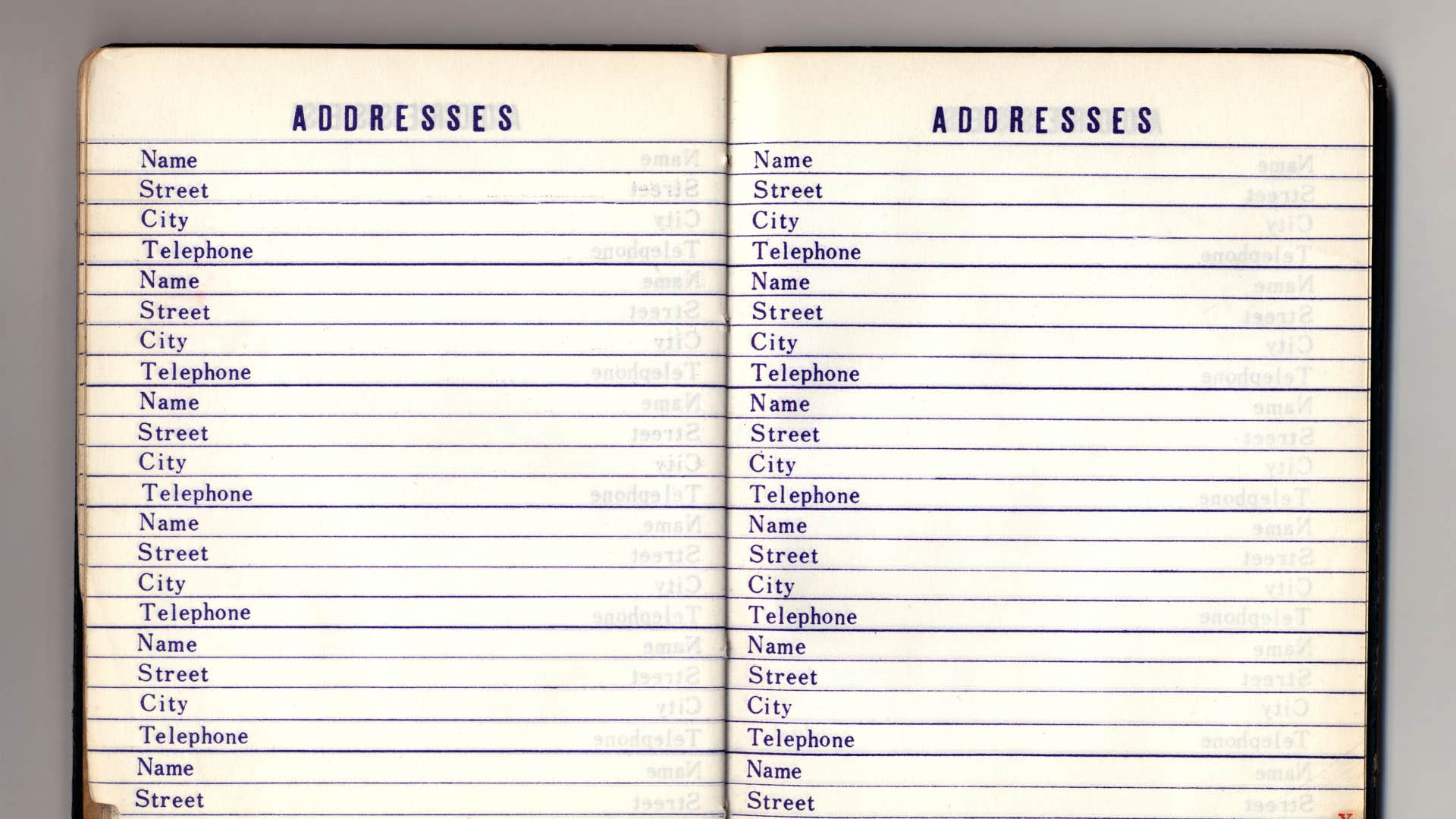 things every Gen X kid had in their house growing up address book