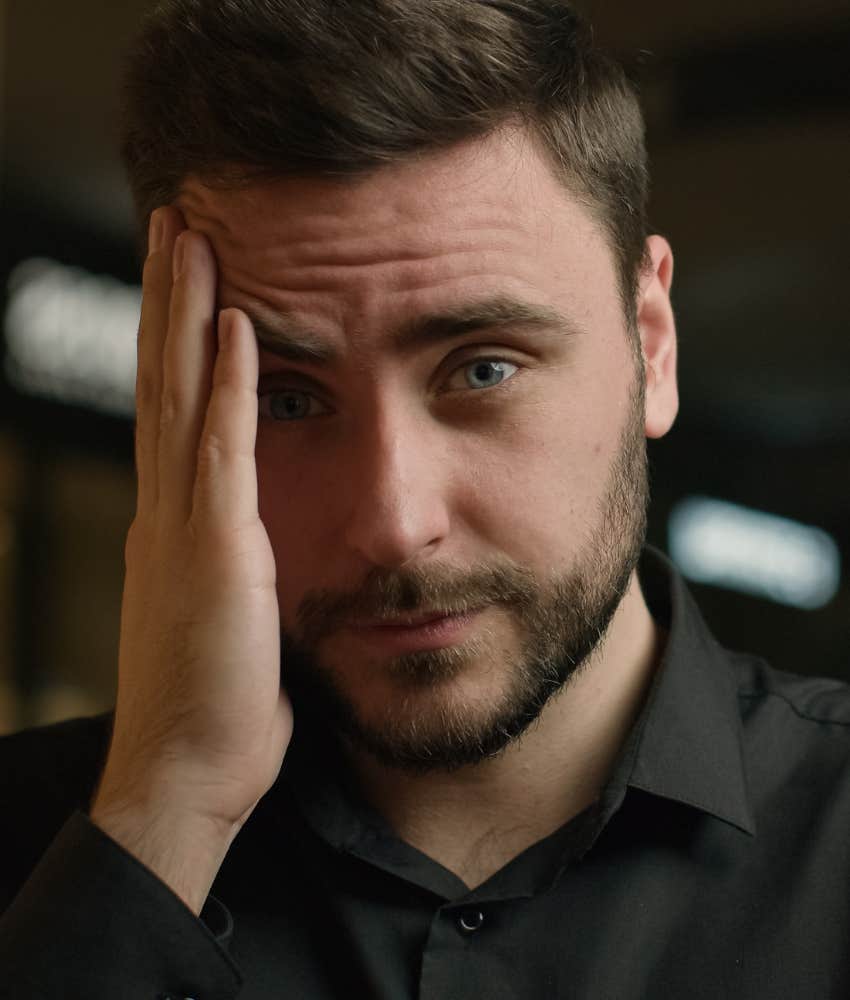 Vulnerable man falling in love