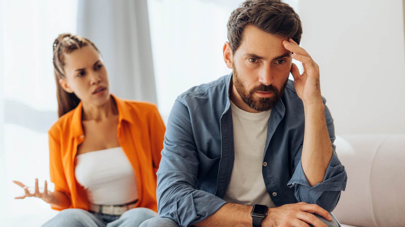 narcissistic wife making sad husband feel like a bad guy