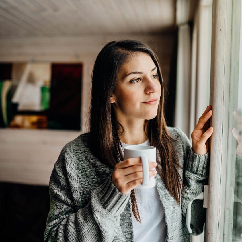 woman who is naturally intelligent become aware of actions