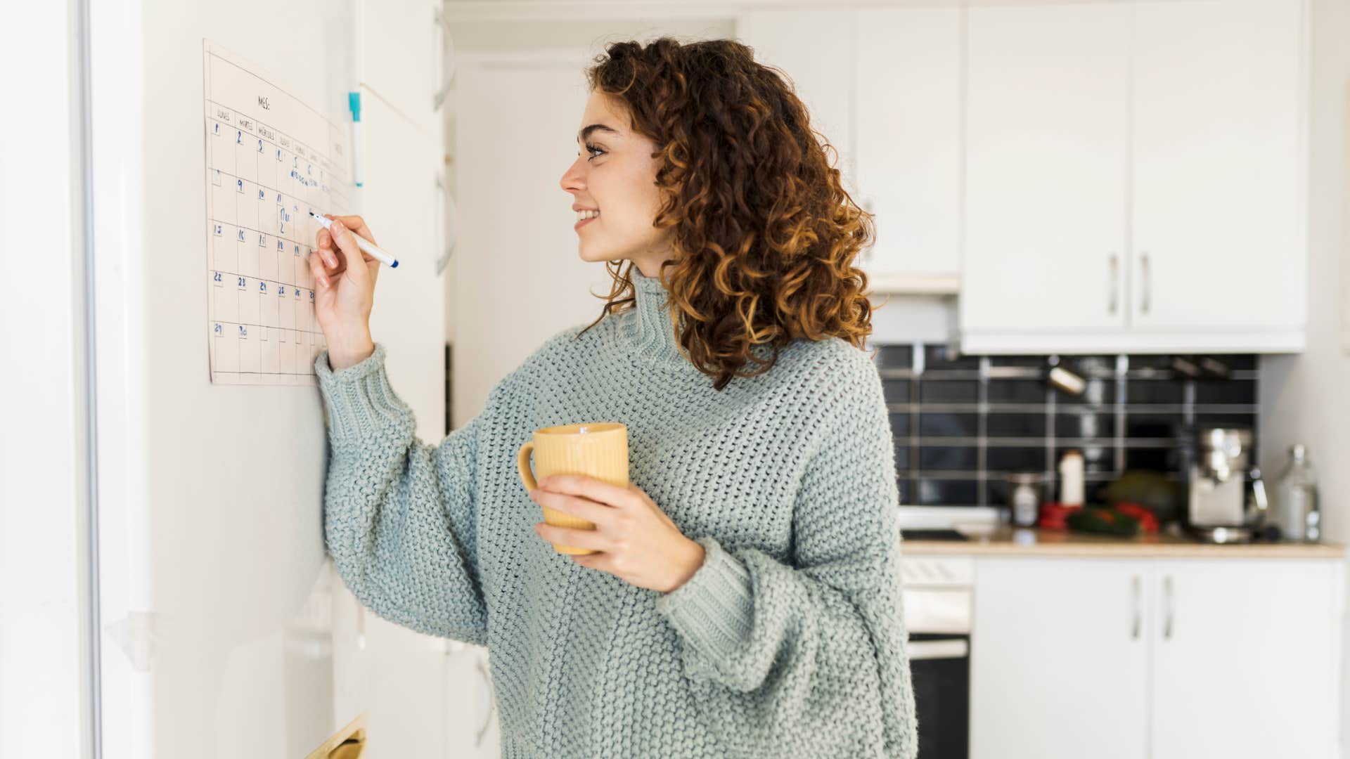 extroverted woman making sure her schedule is full