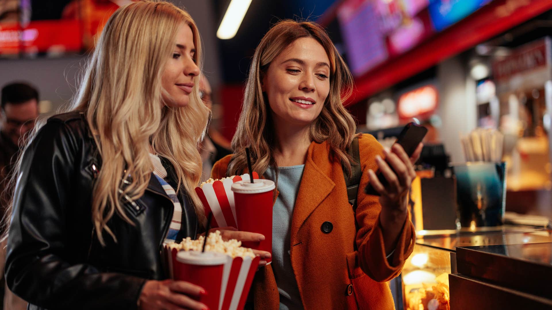 friends seeing a movie together