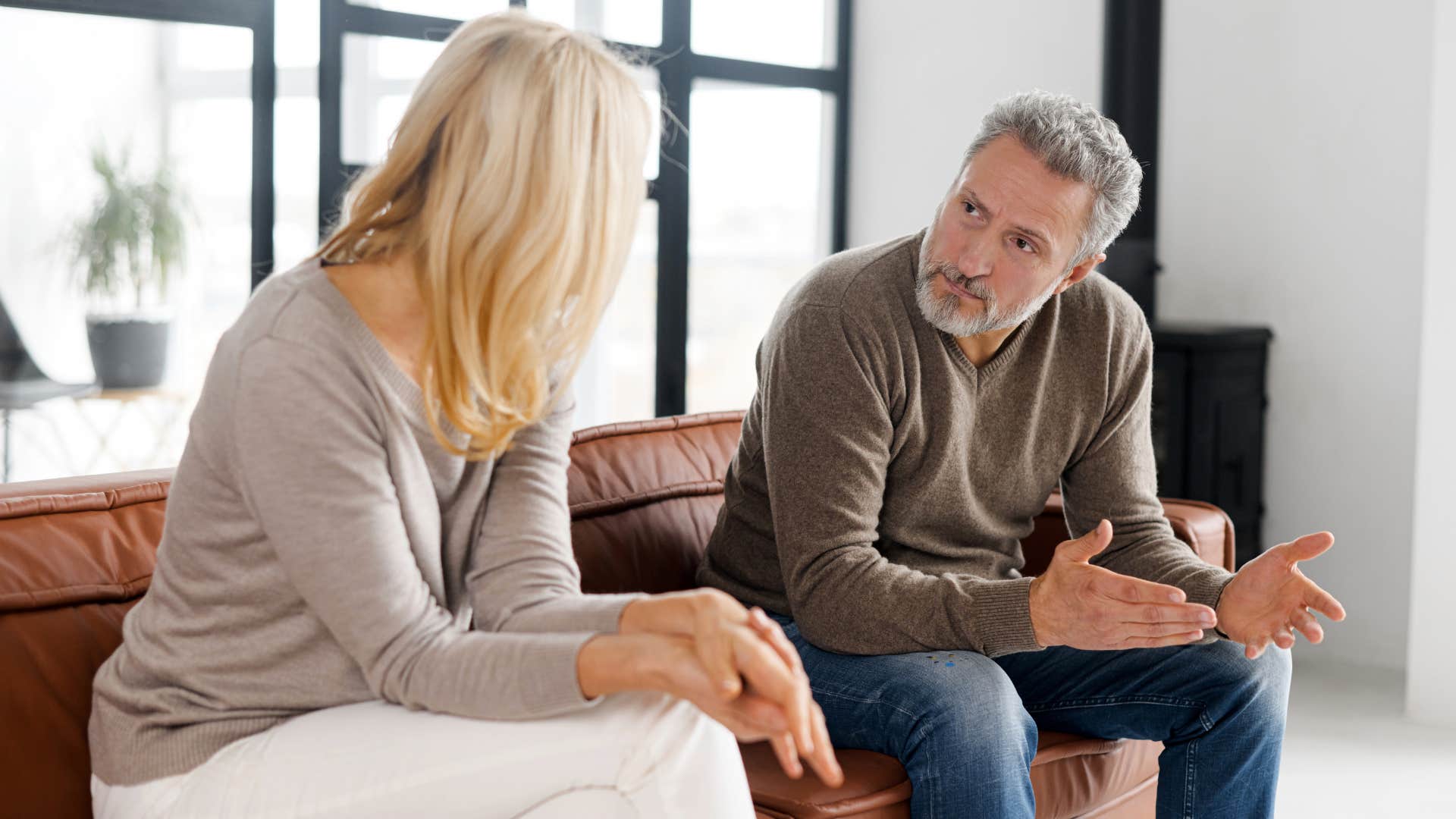 rude woman saying maybe I'll find someone who treats me better to her husband