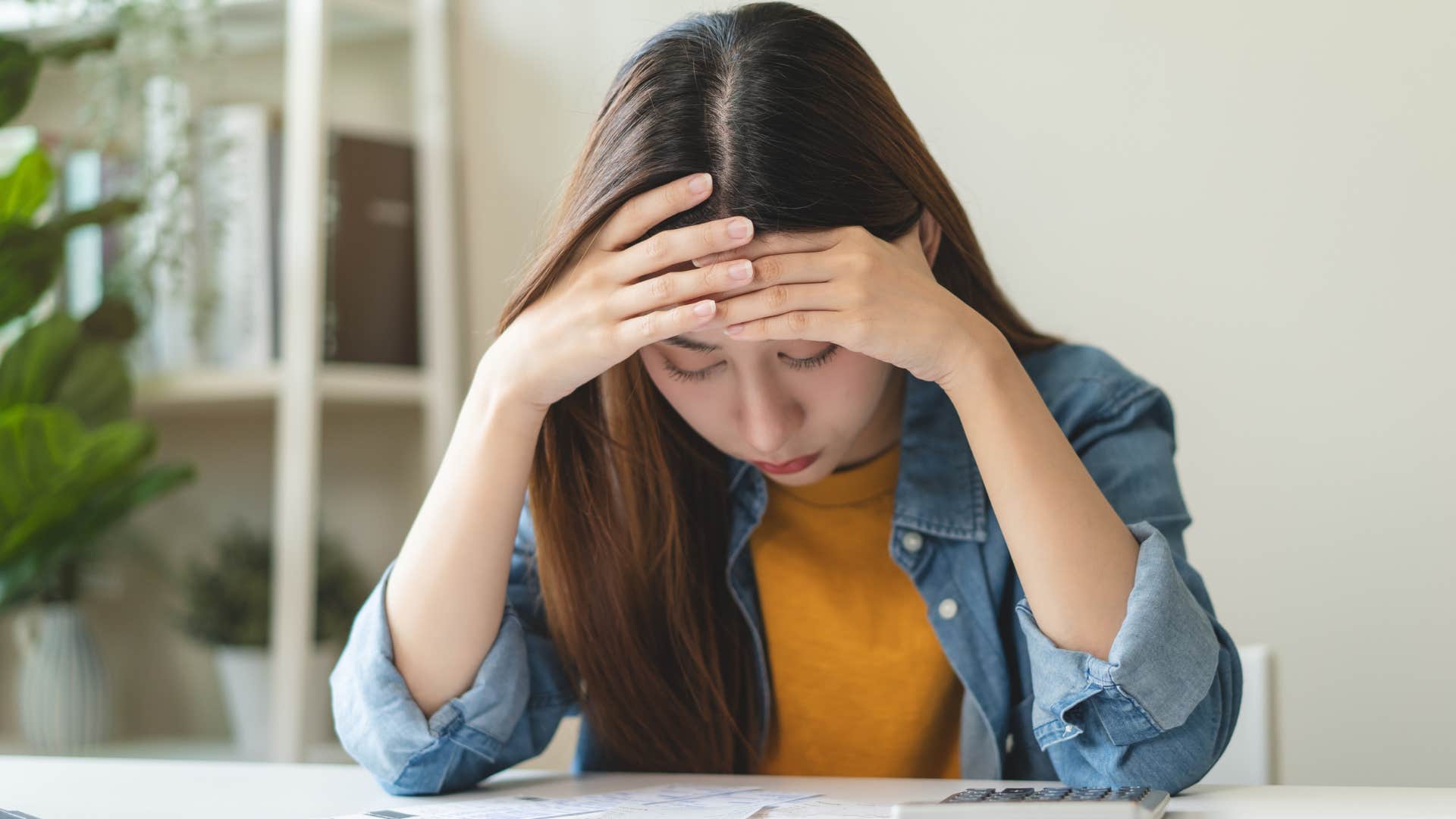 introverted woman stressed by overscheduling herself