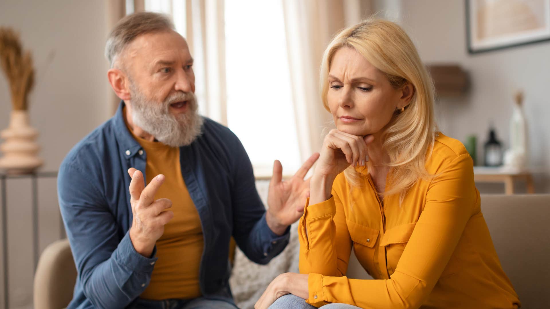 man getting upset after woman says no to his demands