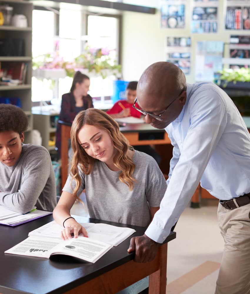 Veteran teacher dealing with disrespectful students