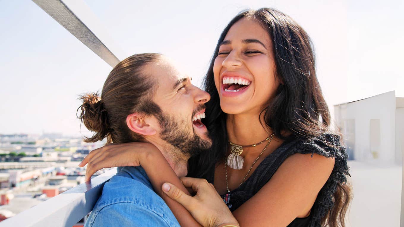 Man who really likes woman.