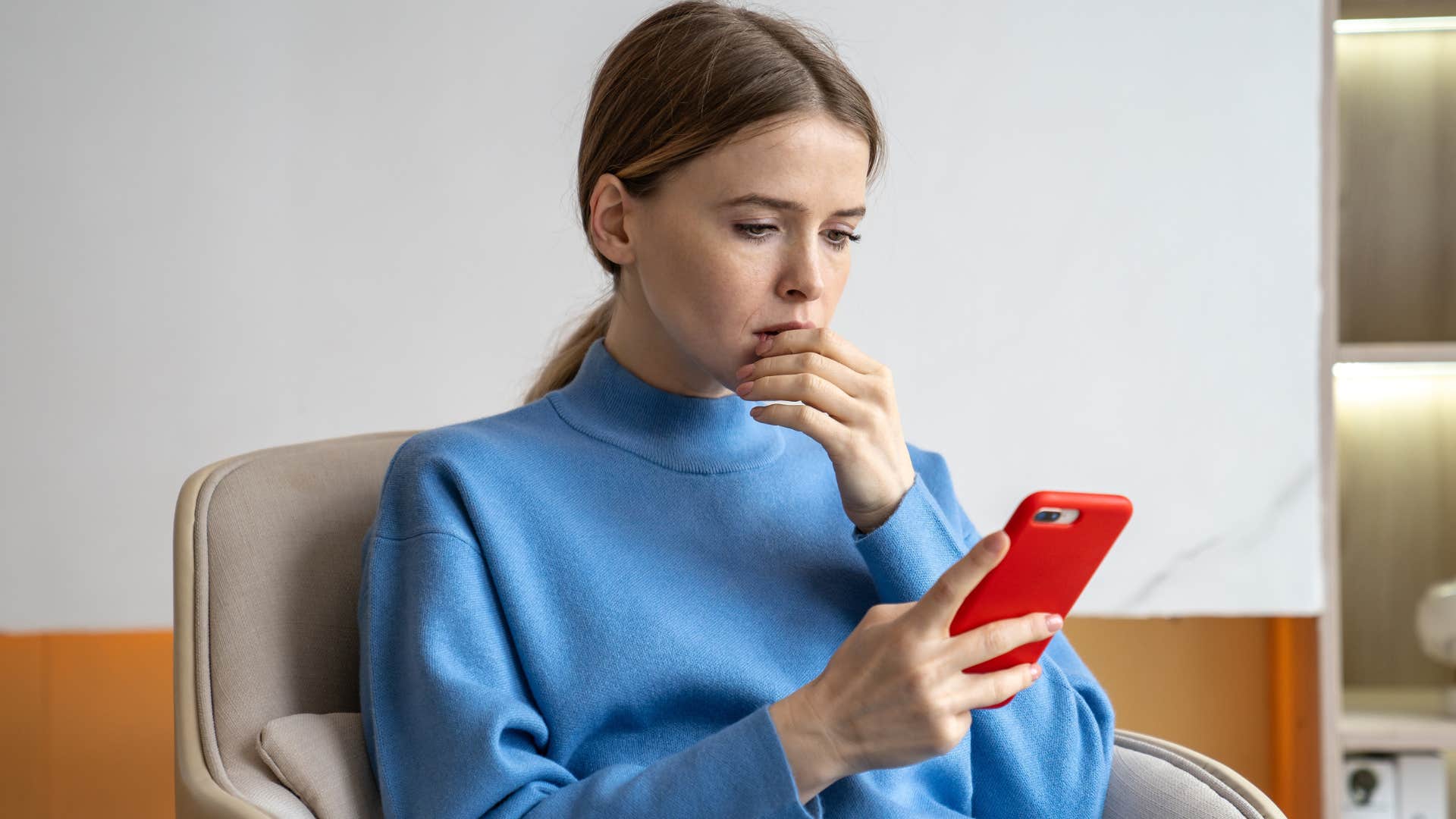 woman reminding herself that virality is rooted in outrage online