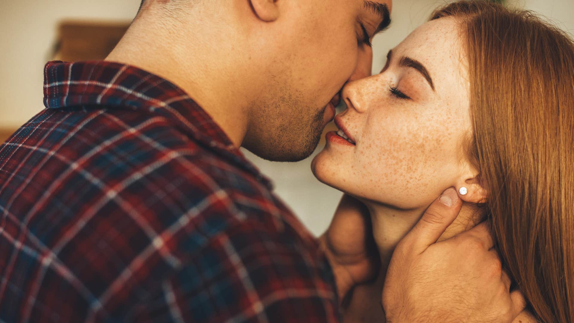 woman makes her partner think about her all the time by Kissing him in a way he won't soon forget