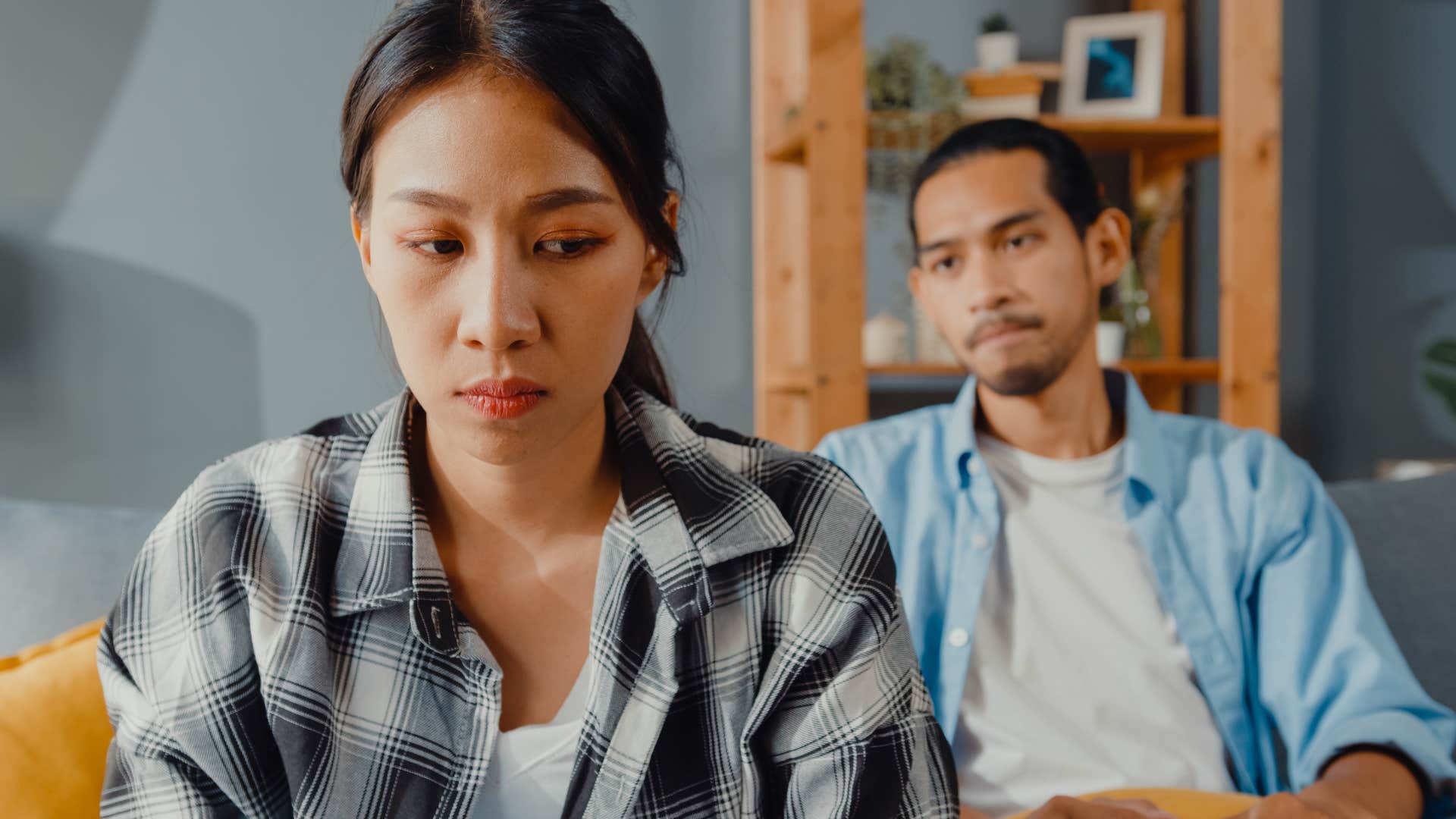 man leveraging shame with his upset wife