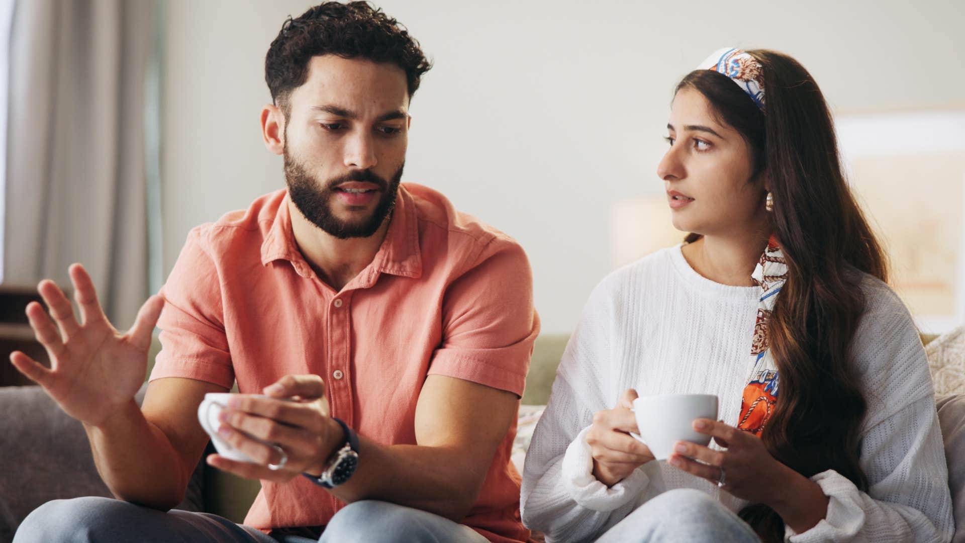 man being overly rational while talking to his wife
