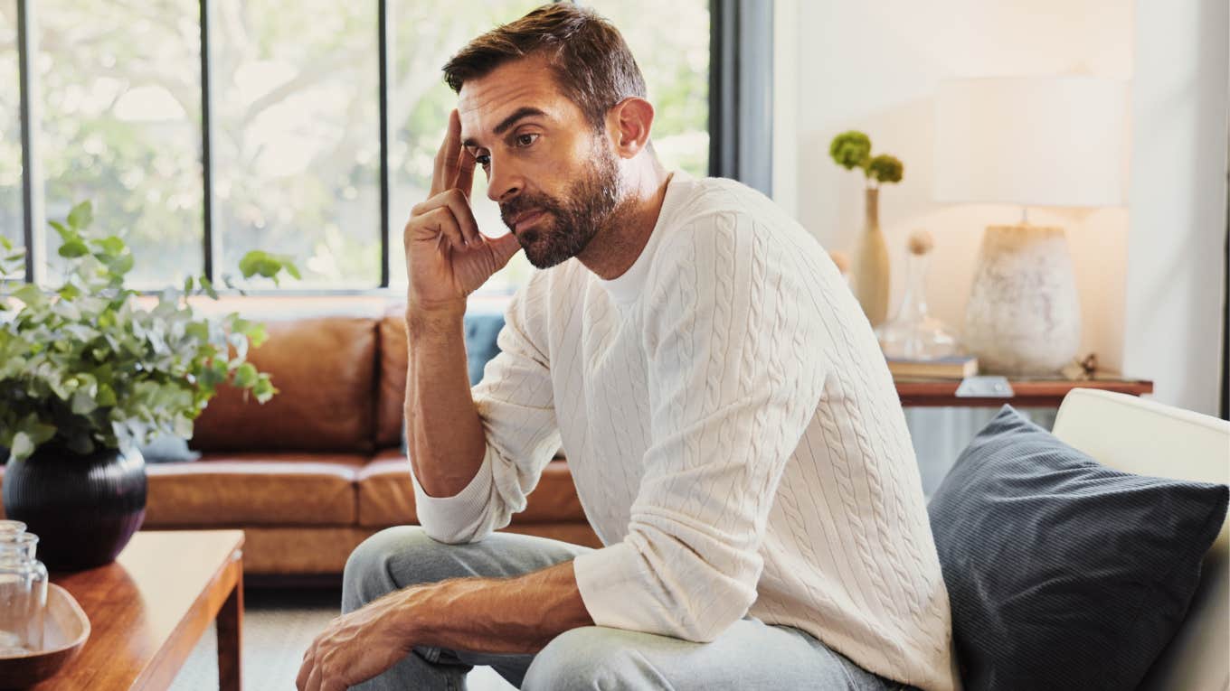Ways Men Shut Down When Their Wives Need Them Most, According To Psychology upset man shutting down emotionally