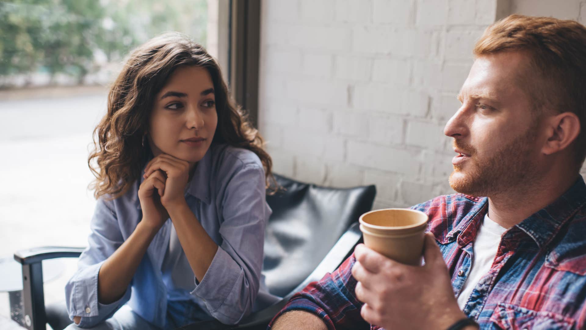 woman talking to man avoiding passive language