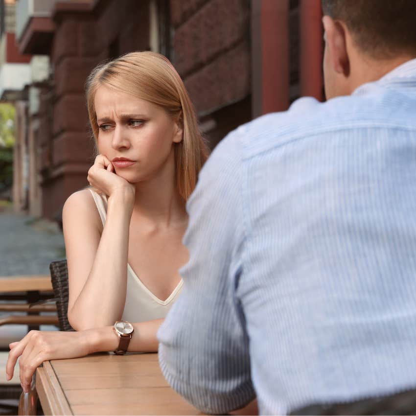 woman with the brutal truth that she didn't make a great impression