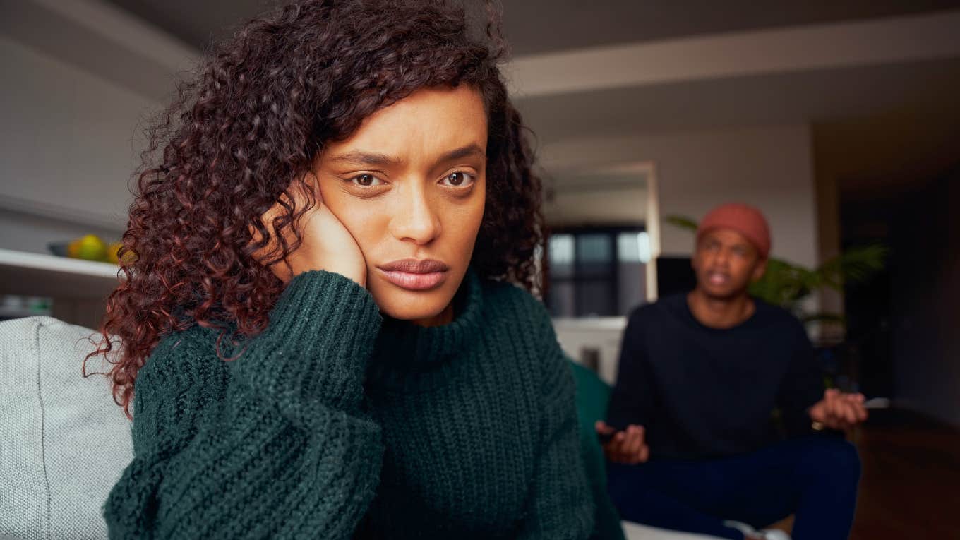 sad upset wife who no longer loves her husband