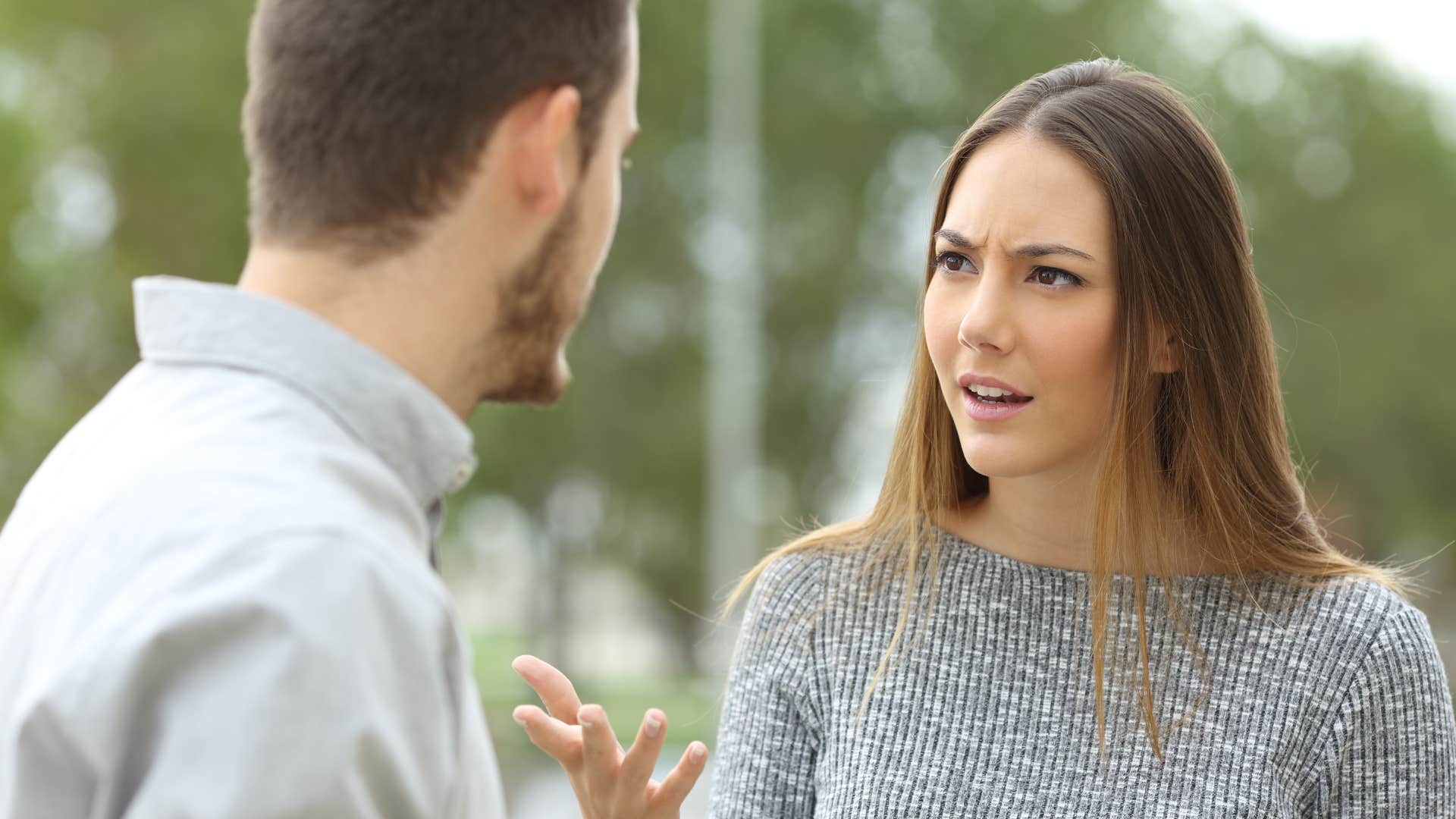 woman saying it can't be that hard to man as they argue