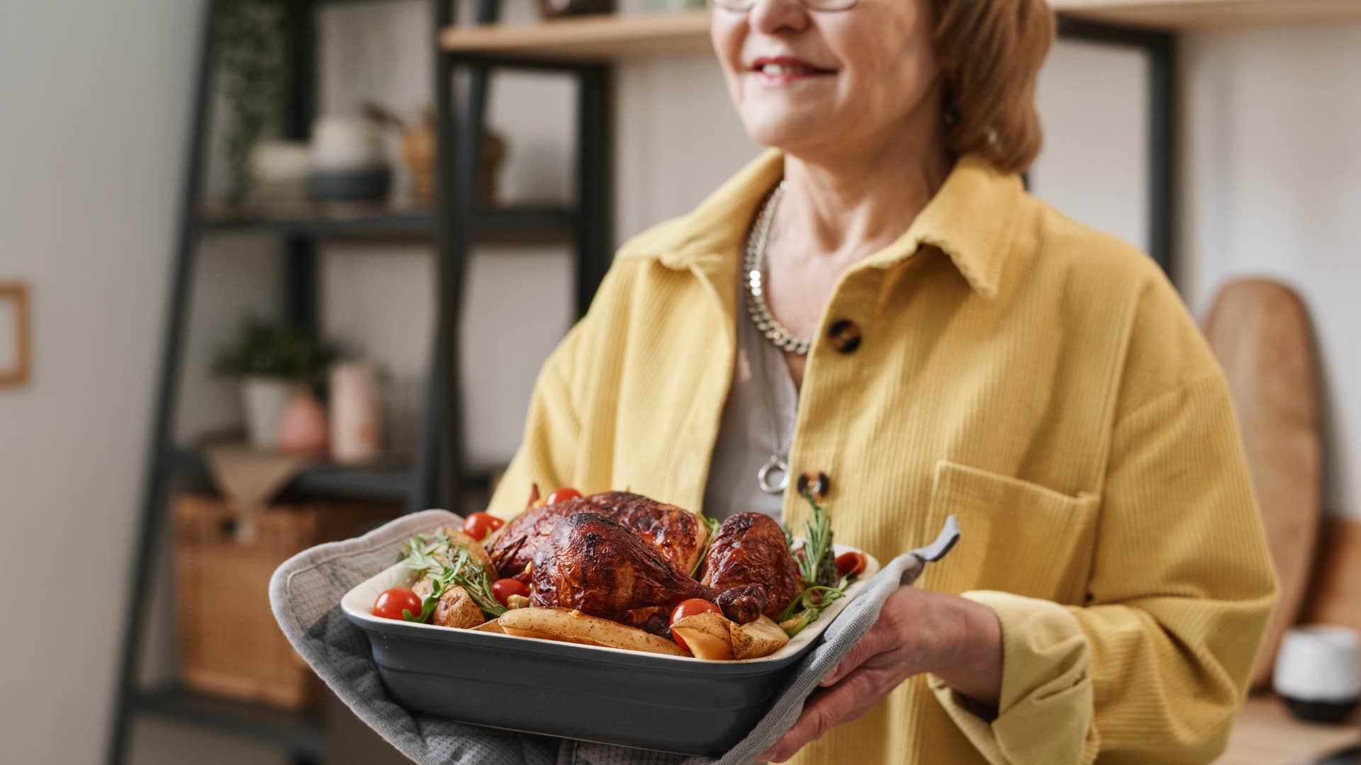 woman serving others but ignoring husband