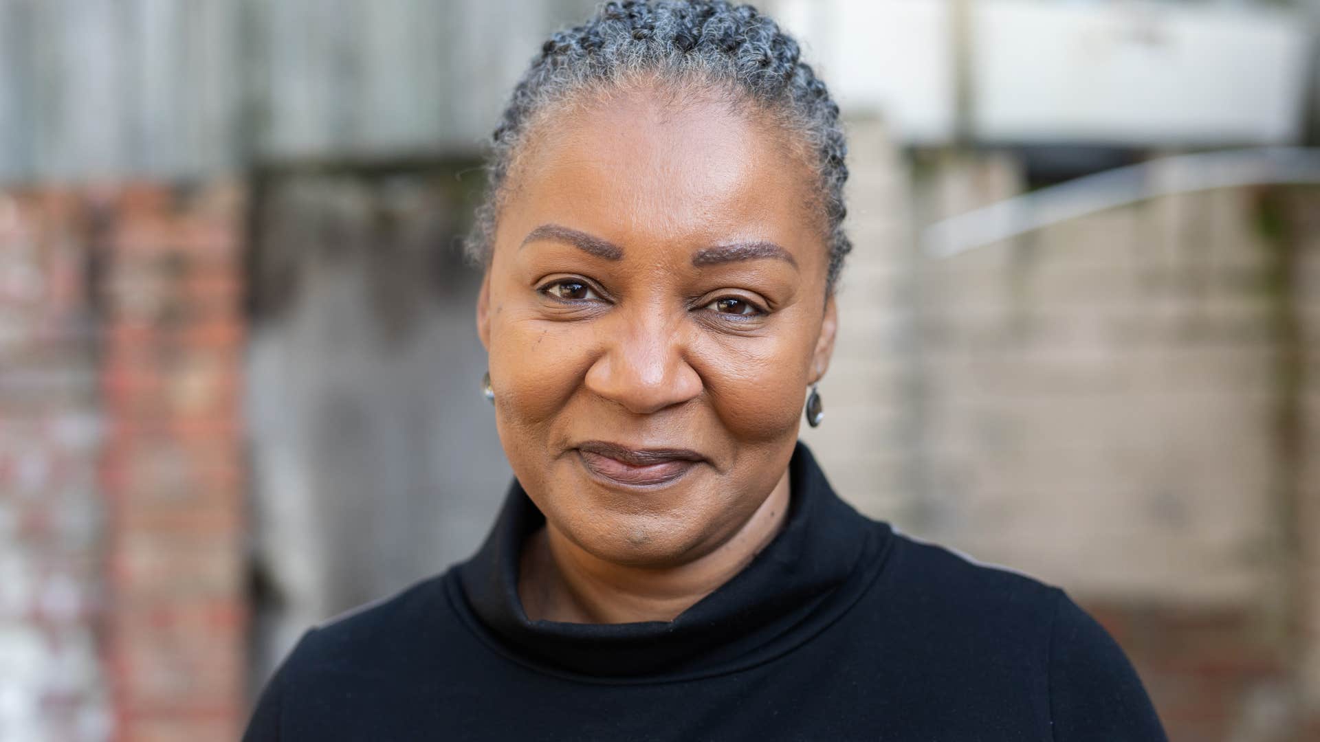 older woman who knows what she wants smiling