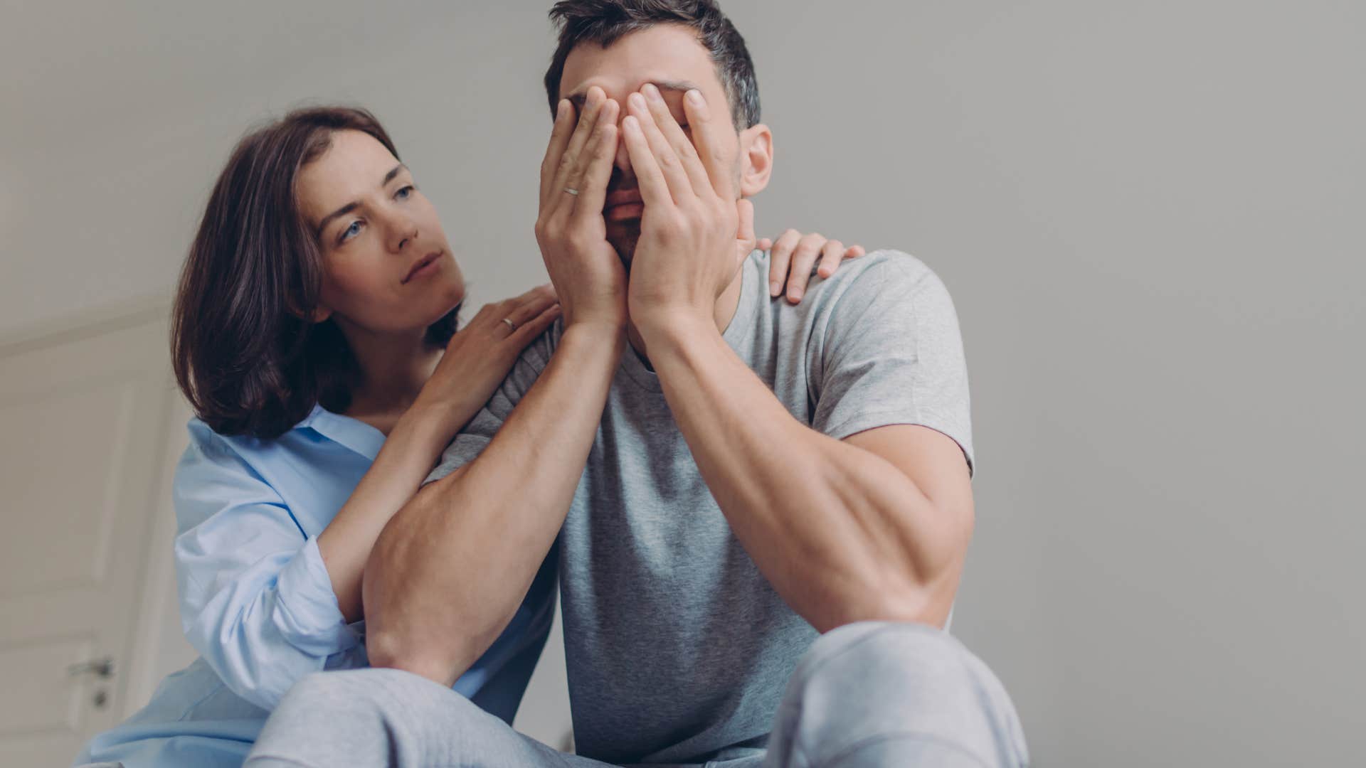 wife encouraging husband