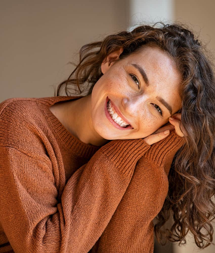 An intelligent woman who realizes she doesn't need to be judgmental