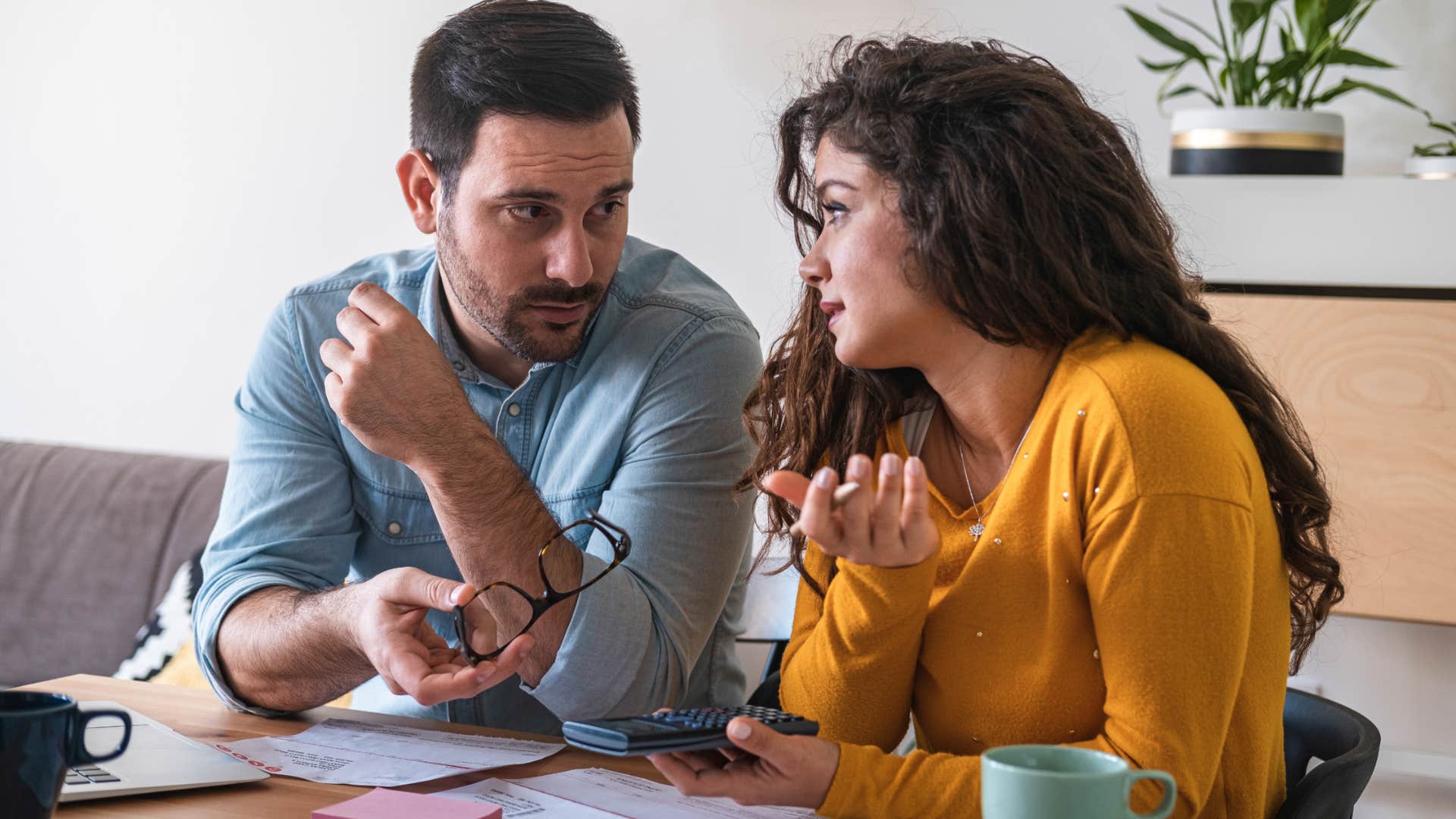 man being thoughtful to partners needs during argument