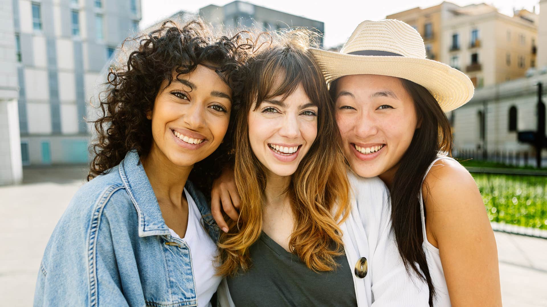 inclusive group of women standing together