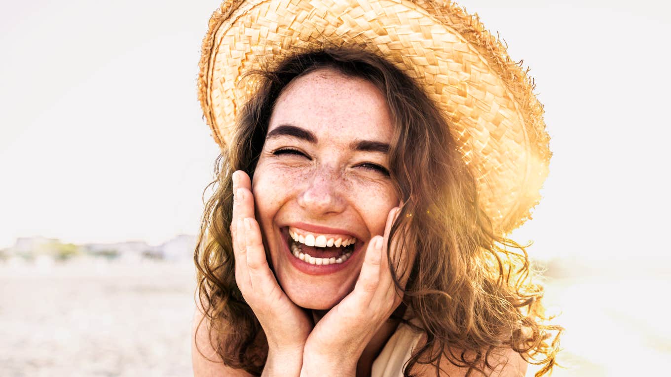 Naturally joyful person. 