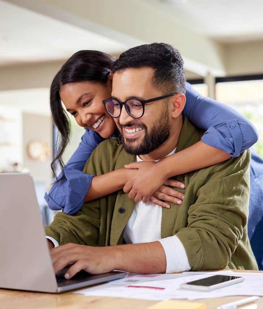 Art of attraction invisible factors that pull two people together isolation Happy couple isolate their love