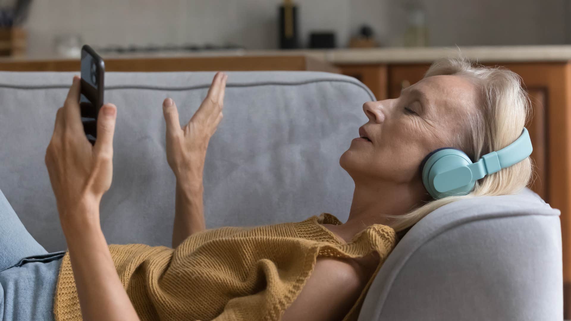 Calm person defuses thought with music